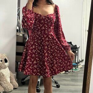 Forever 21 Red Floral Dress